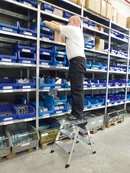 euroline 20578 Alu - Klapptritt, beidseitig begehbar - Topleiter