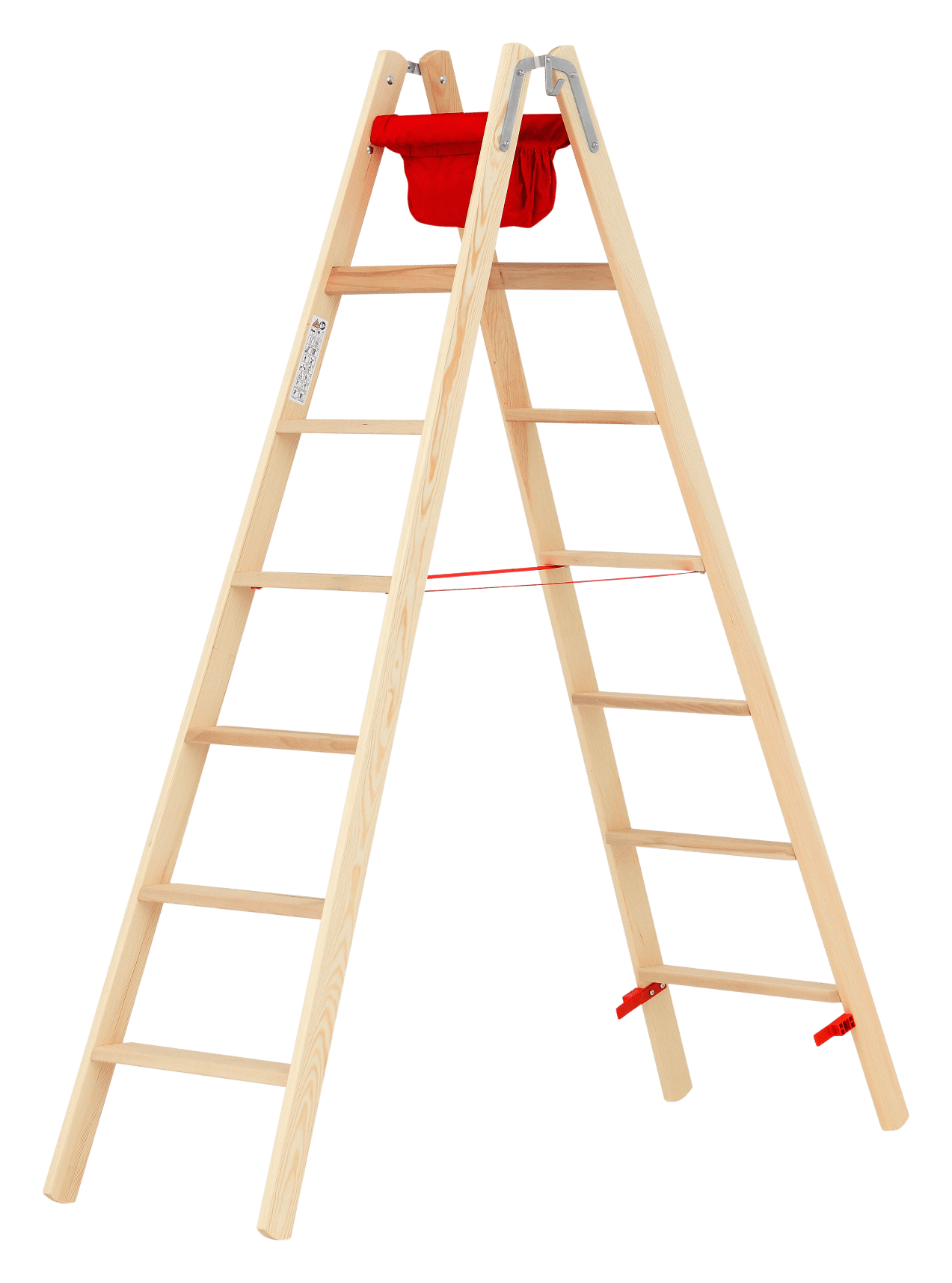 Hymer Holz - Stufenstehleiter 71499, beidseitig begehbar - Topleiter