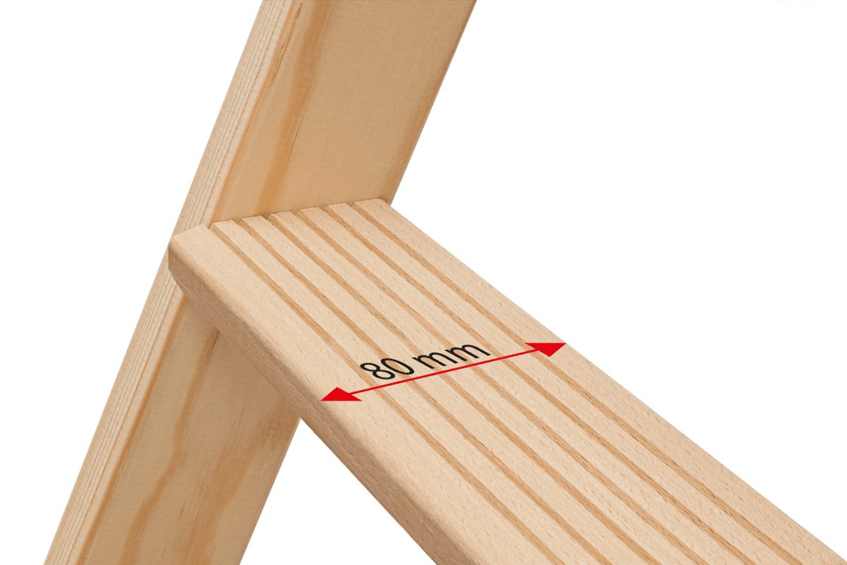 Hymer Holz - Stufenstehleiter 71499, beidseitig begehbar - Topleiter