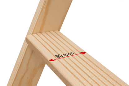 Hymer Holz - Stufenstehleiter 71499, beidseitig begehbar - Topleiter