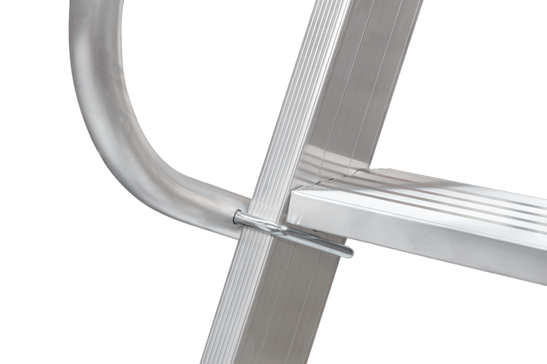 Hymer Plattformleiter 8081 mit Kipprollen und langem Handlauf - Topleiter