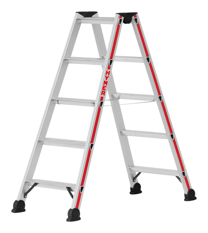 Hymer Stufenstehleiter 4124, beidseitig begehbar - Topleiter