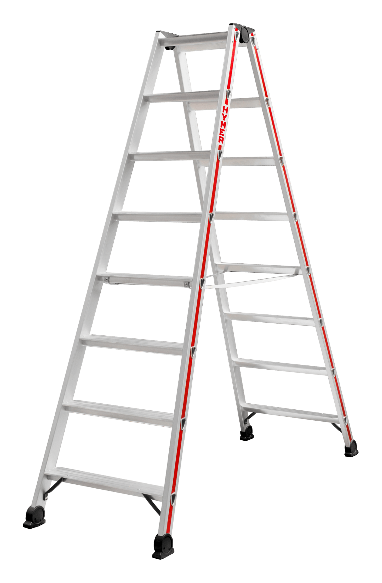 Hymer Stufenstehleiter 4124, beidseitig begehbar - Topleiter