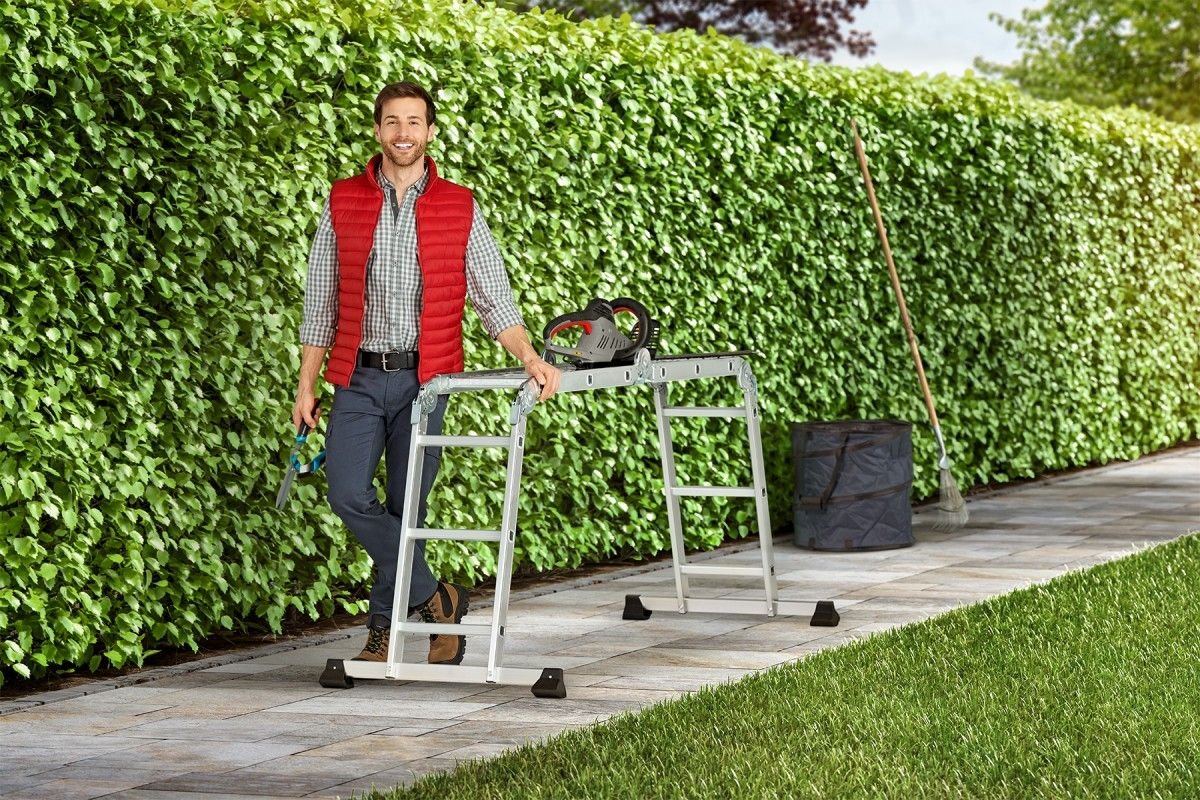 M60 Gelenkleiter mit Plattform 4 x 3 Sprossen - Topleiter