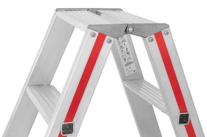 Stufenstehleiter 8224 mit Rollen, beidseitig begehbar - Topleiter